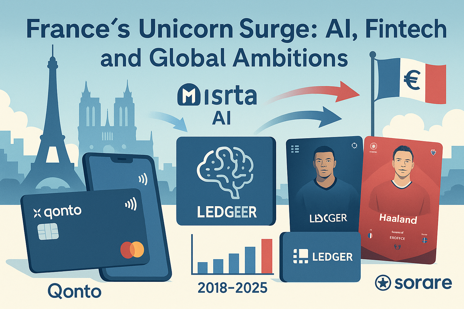 France AI Fintech Unicorns Qonto Mistral Ledger