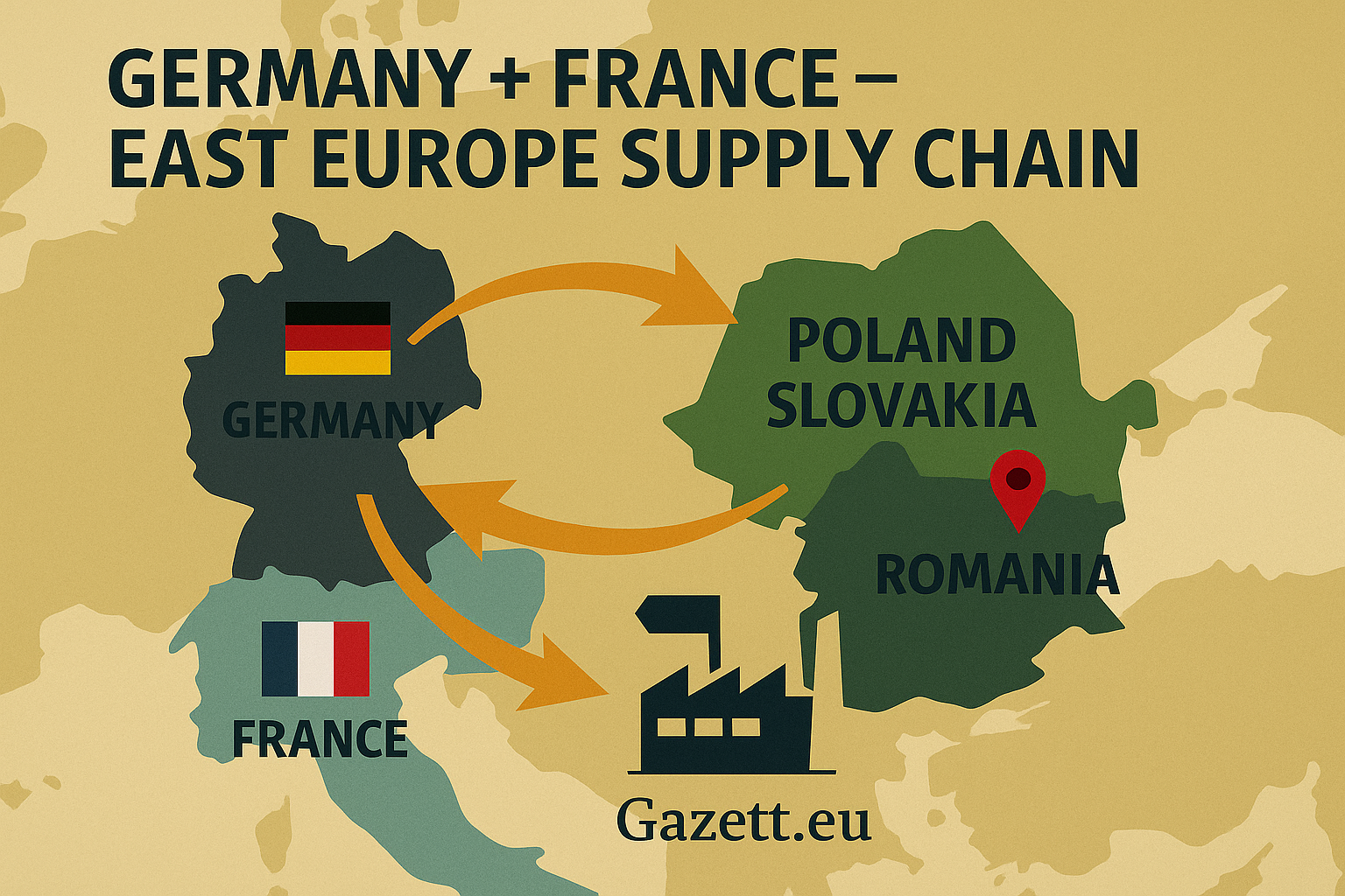 Germany France Eastern Europe Supply Chain Map