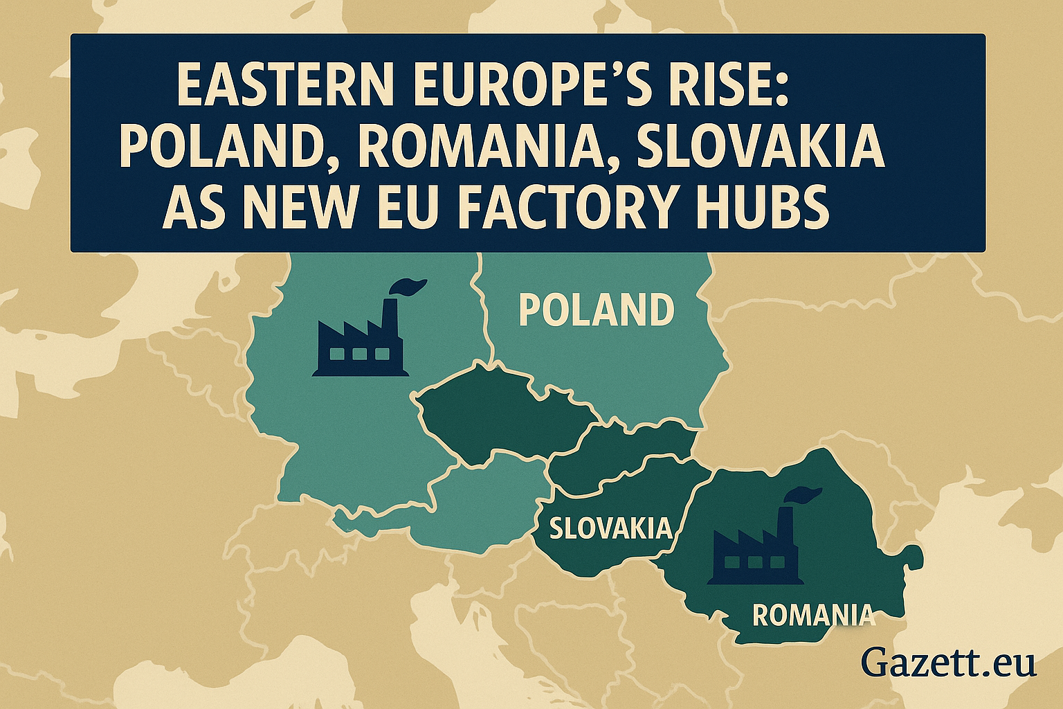 Eastern Europe Factory Hubs Map 2025