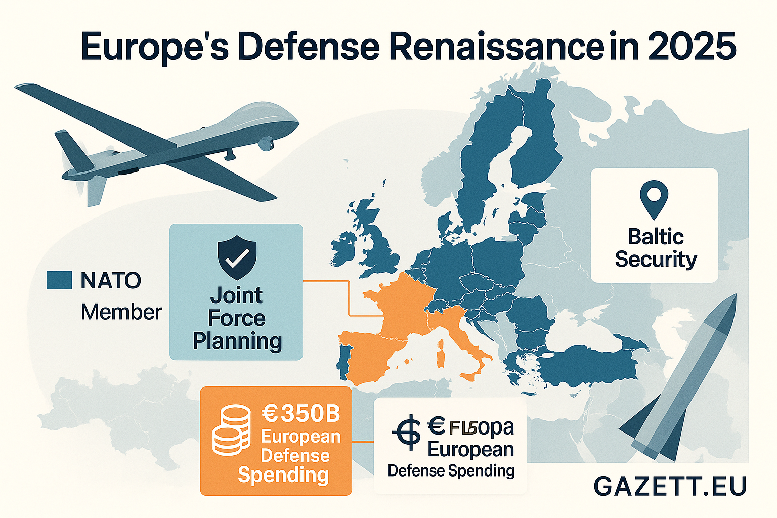 Europe Defense Strategy Map 2025