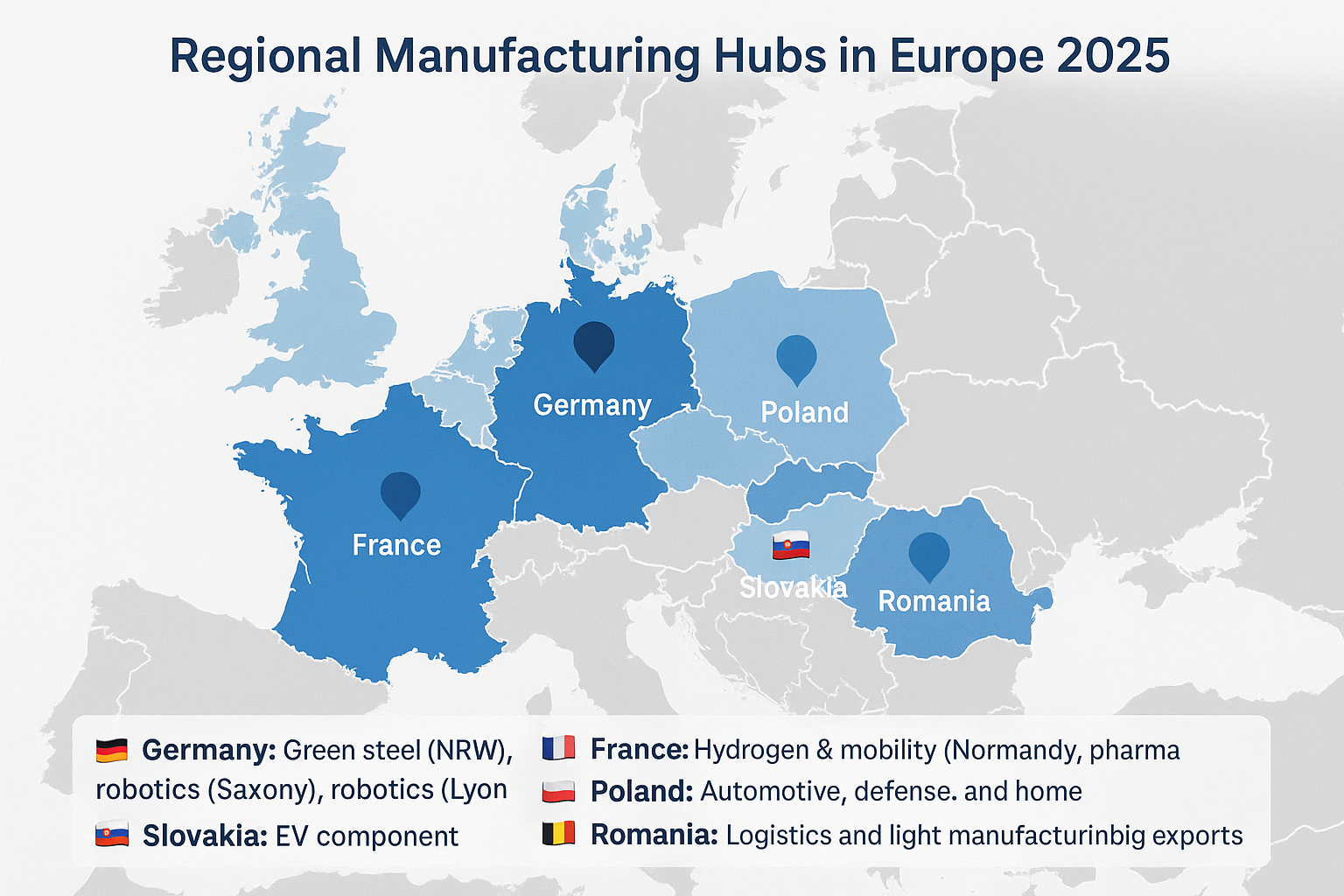 Regional Manufacturing Hubs in Europe 2025