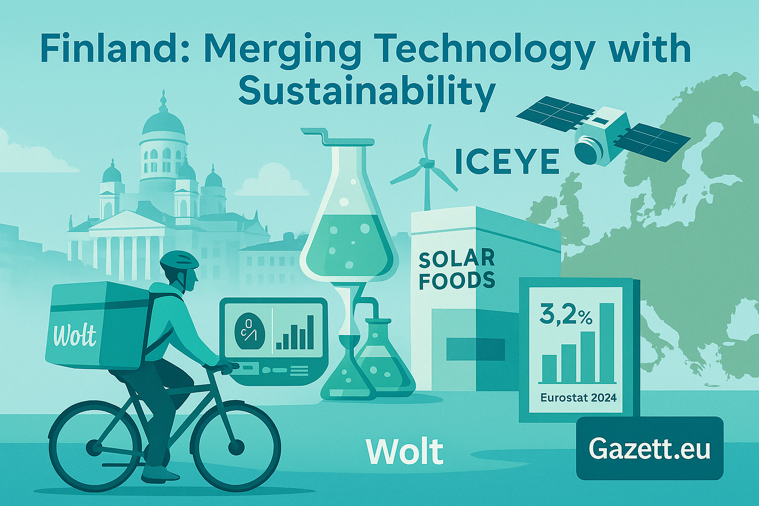 Finland Sustainability Startups Wolt Solar Foods ICEYE