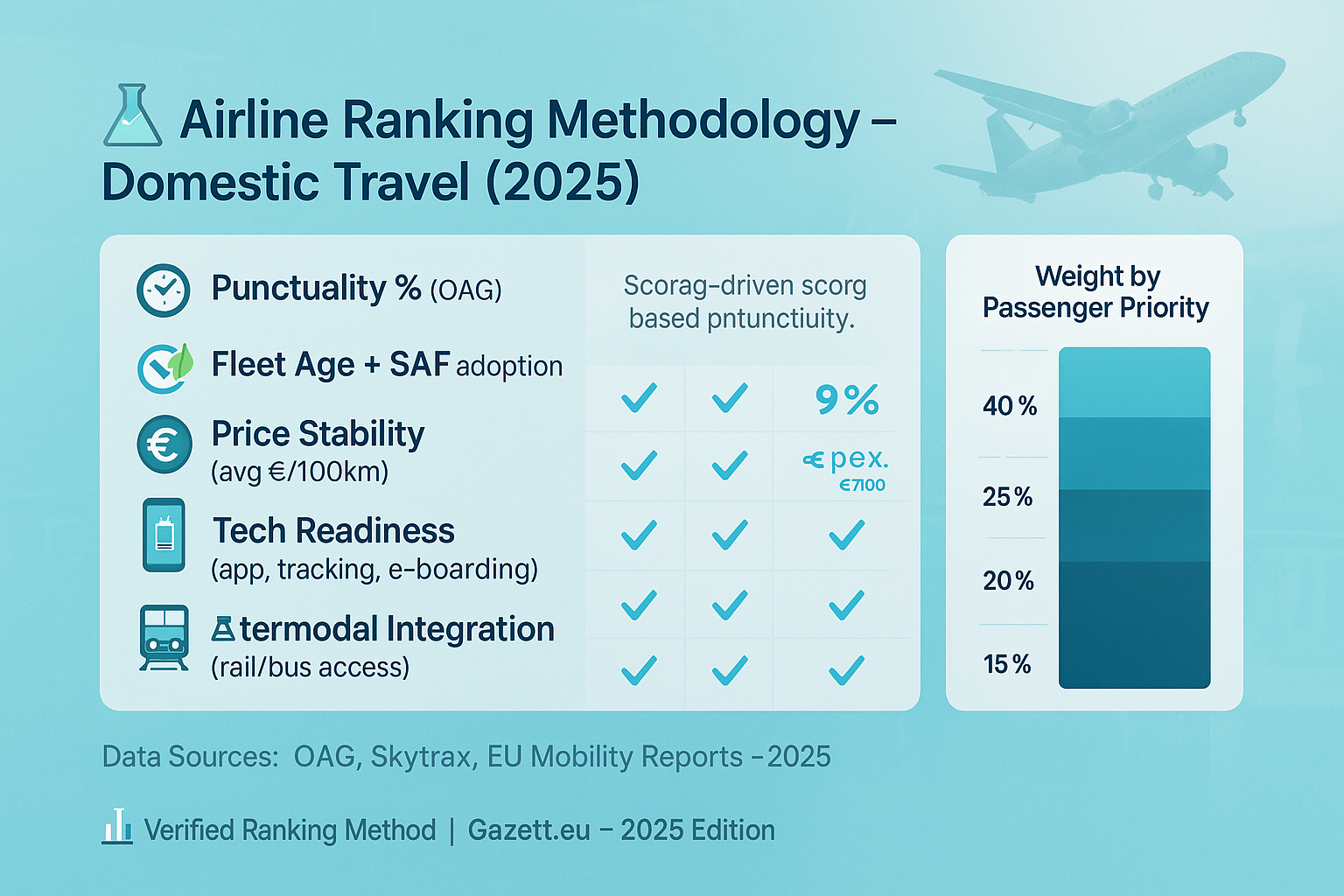 Methodology for Domestic Airline Rankings – Europe 2025