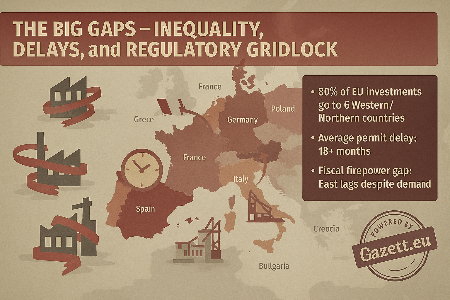 EU Industrial Inequality and Delay Map
