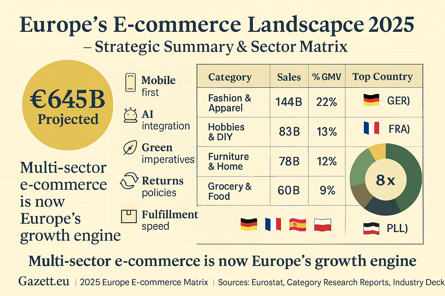 Europe E-commerce 2025 Strategic Matrix – Gazett.eu