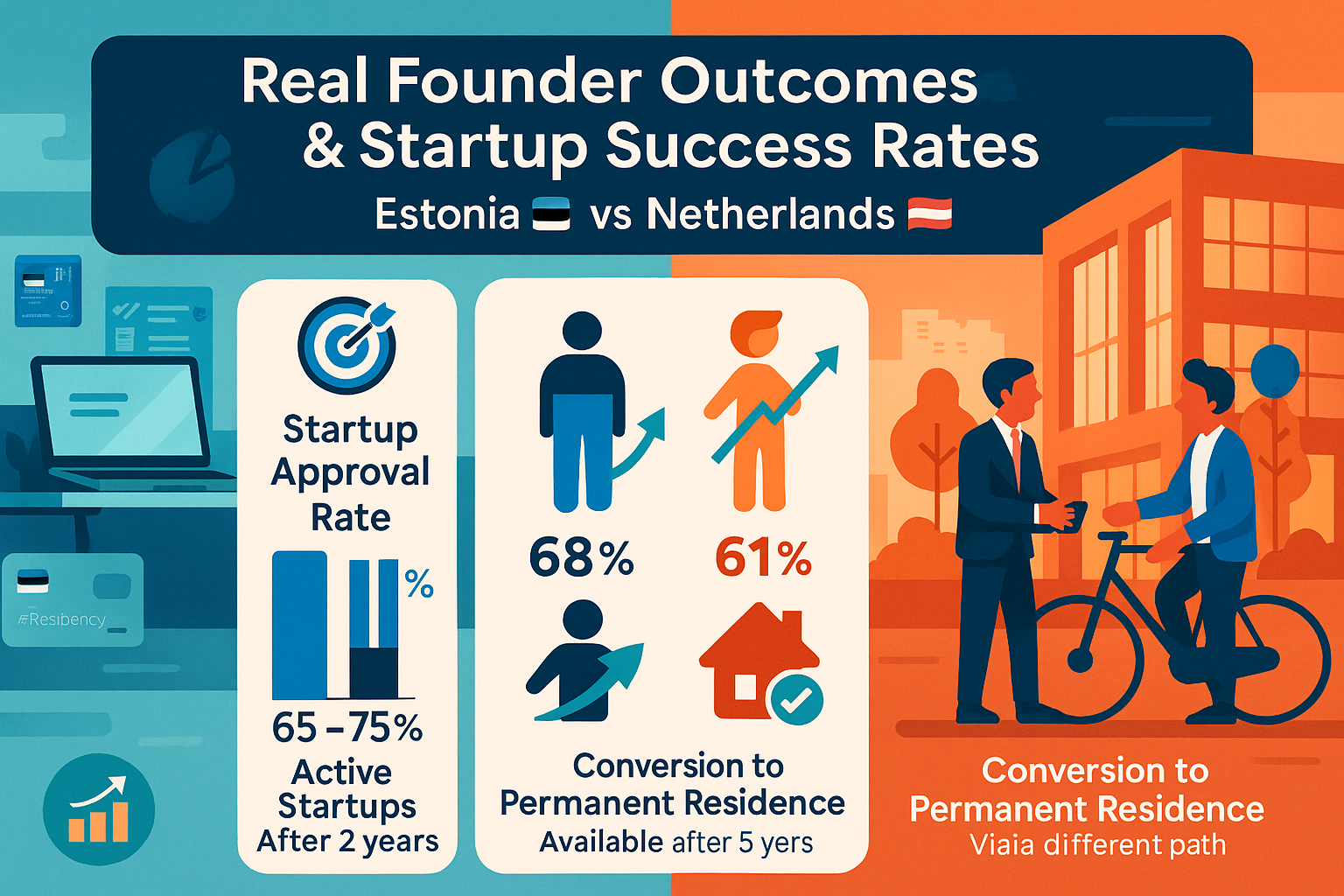 Startup Founder Success Metrics Estonia vs Netherlands