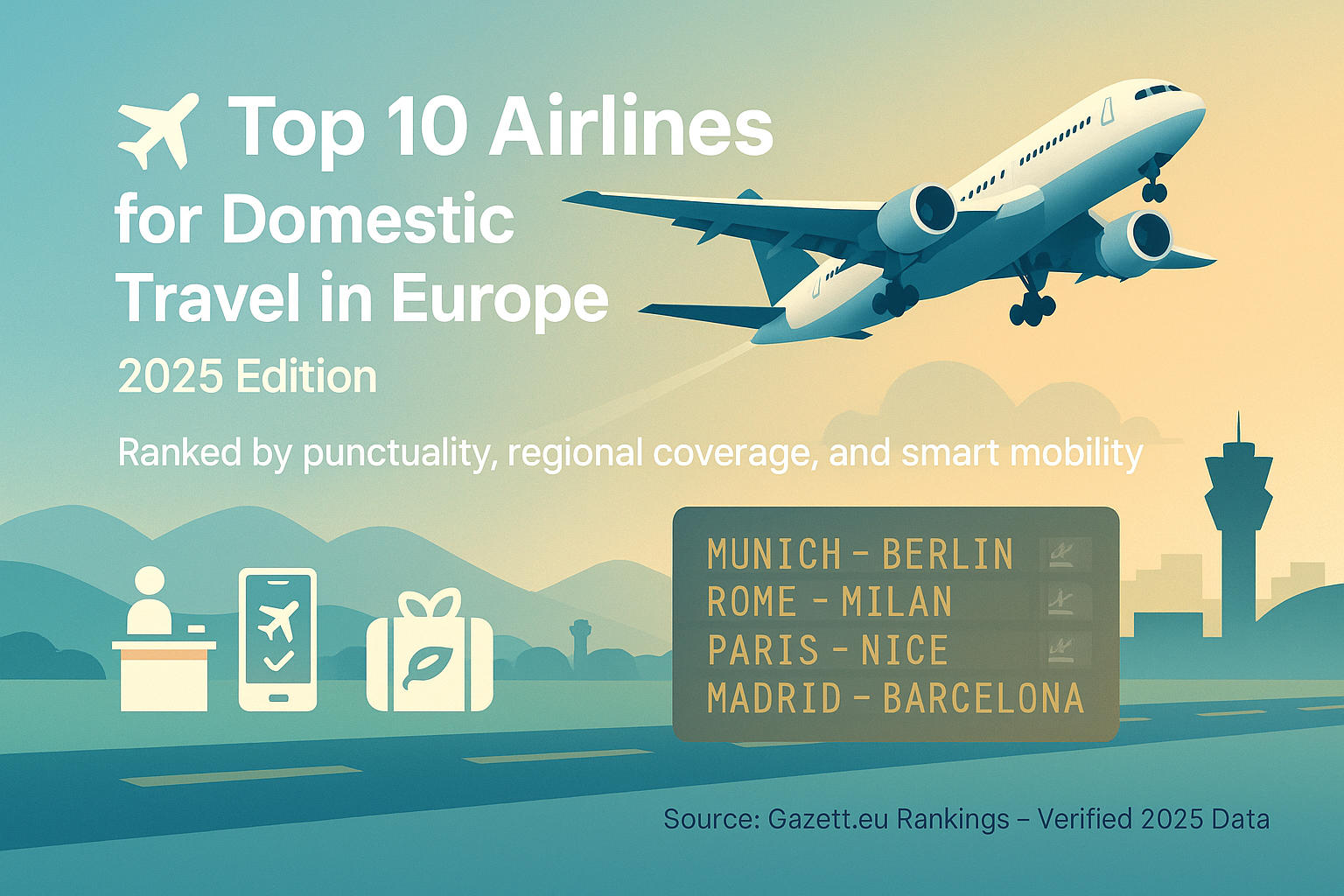 Top 10 Domestic Airlines in Europe 2025