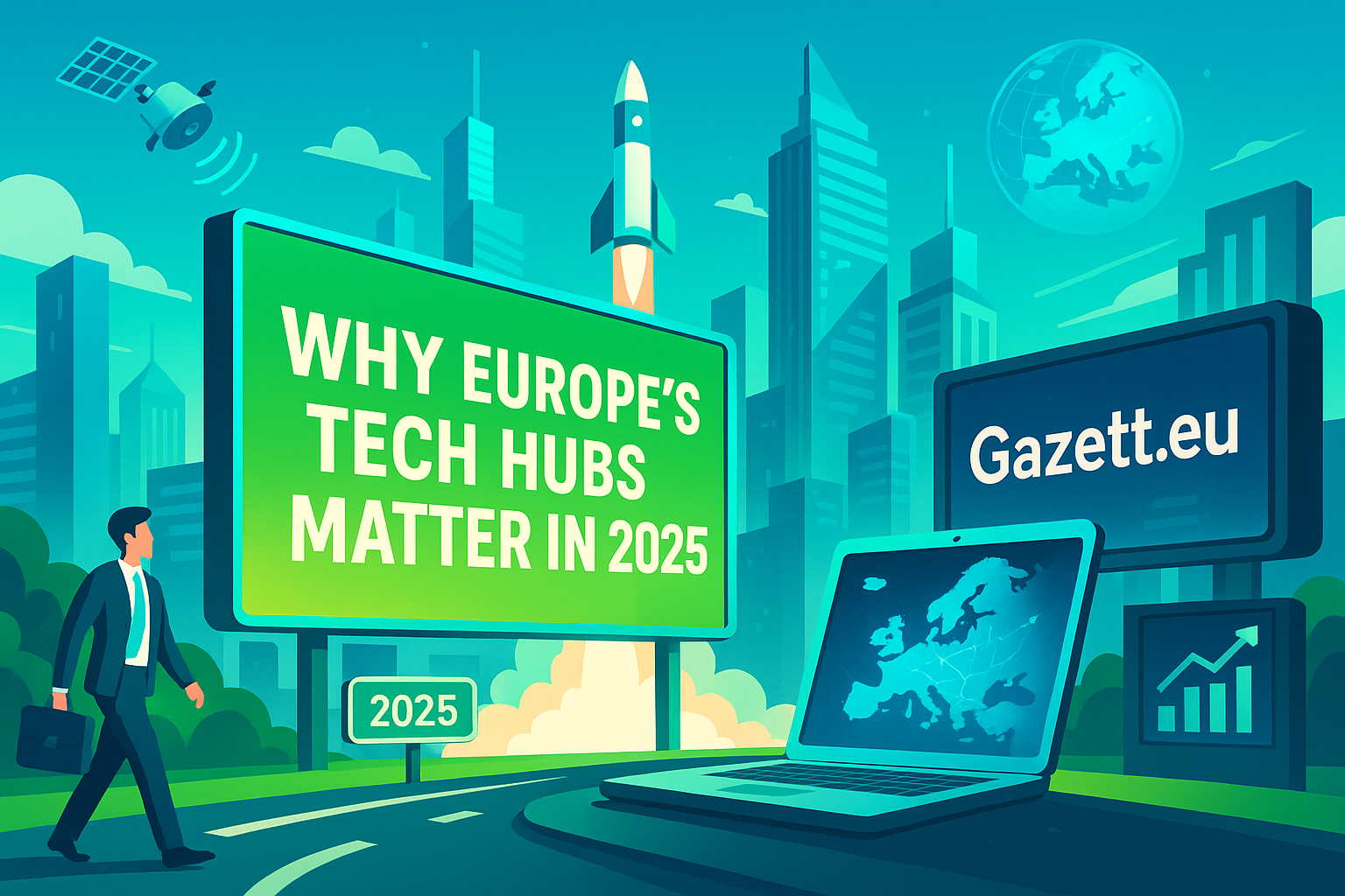 Why Europeโs Tech Hubs Matter in 2025 โ Infographic by Gazett.eu